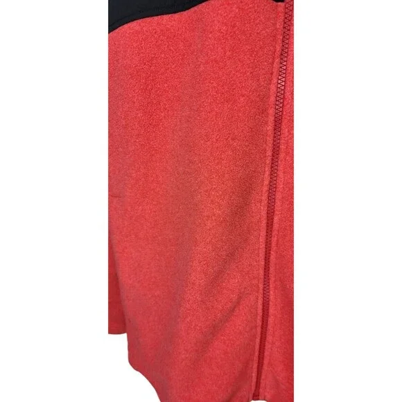 The North Face Red/Black Fleece Full-Zip Jacket Men's Size 2X